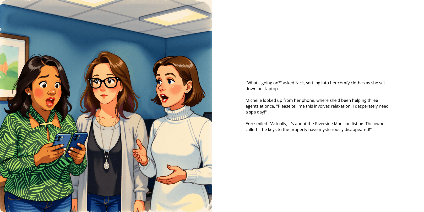 Pages 4-5: Missing Keys Mystery