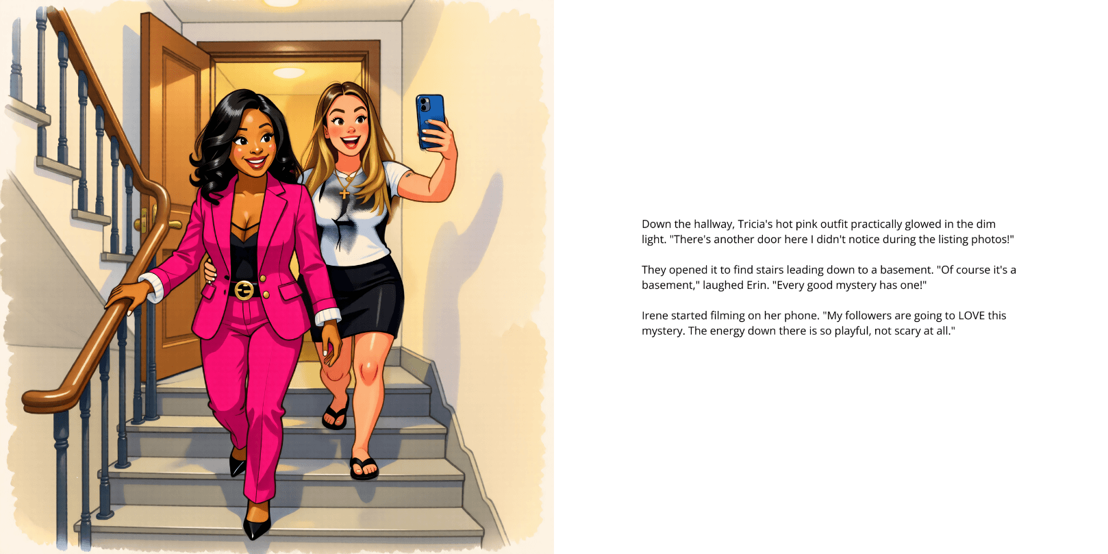 Pages 14-15: Basement Discovery